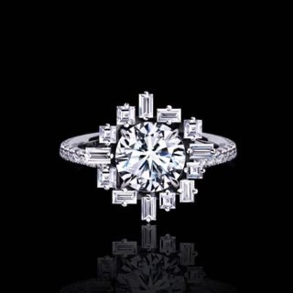 💍 High Quality Clear Stone Big Fashion Ring for Women, INDN8289 - Picture 2 of 4